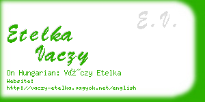 etelka vaczy business card